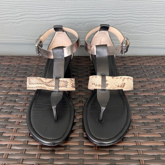 Coach Black Alligator Sandal Size 9 - Picture 2 of 8